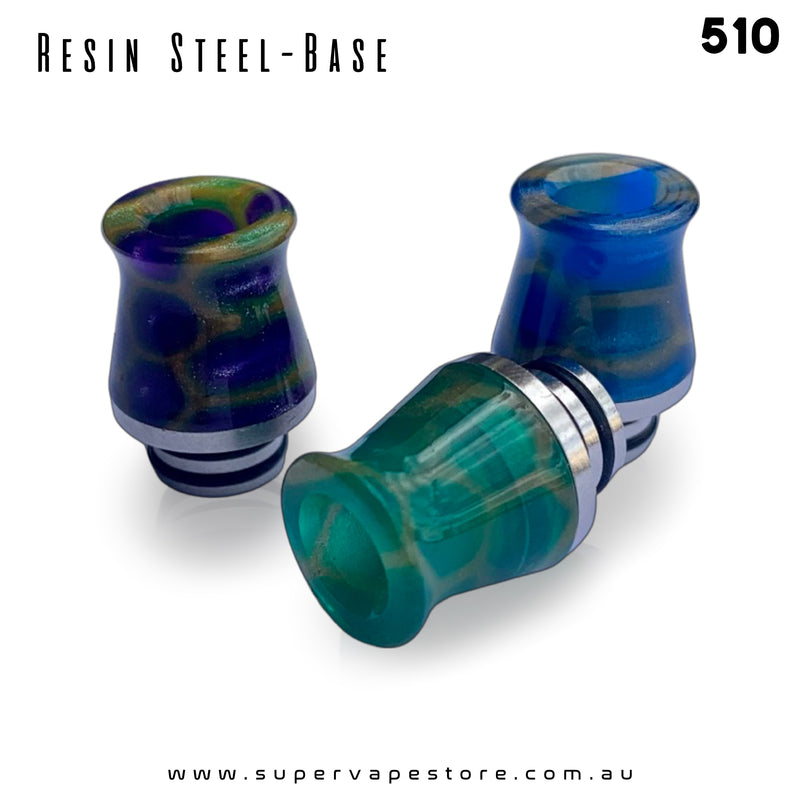 510 Drip Tip - Resin Steel Base - Super Vape Store