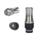 510 Anti Spit Back Stainless Steel/Delrin - 9 Hole Air Flow-Wide Bore - Super Vape Store