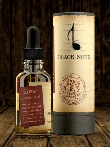 Black Note - Forte - Burley Blend - NEW 60ml Gorilla Bottle - Super Vape Store